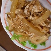 油揚げと大根の炒め煮