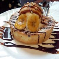 厚焼きパンケーキチョコバナナ