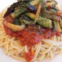 ズッキーニとなすのミートソース