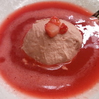 いちごのアイスとスープ