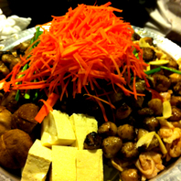 丹波地鶏のハラミと炙りぼんじりの鍋