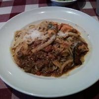 ミートソースのパスタ