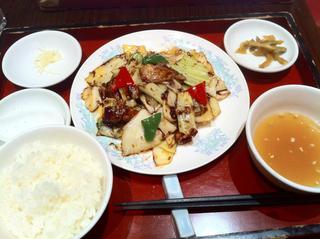 回鍋肉のランチ