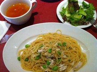 若鶏と枝豆のゆず風味パスタ