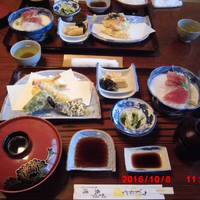 本日のお勧め「お刺身と天婦羅の定食」