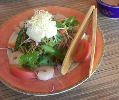 海老と貝柱のアスパラサラダ