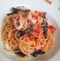 スパゲッティ　ヤリイカと黒キャベツのフレ…