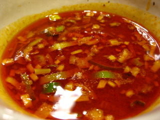 火炎つけ麺のスープ