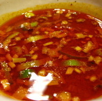 火炎つけ麺のスープ