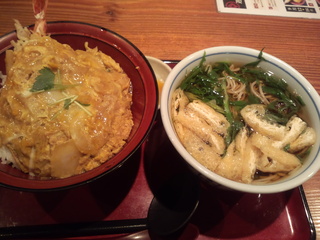 海老天丼とうどん