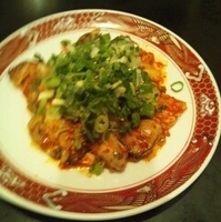 カキとキムチのピリ辛炒め