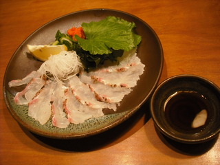 鯛の薄造り