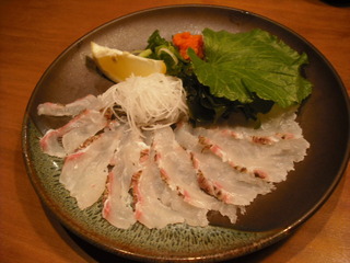 鯛の薄造り