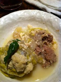 豆乳で煮込んだロール白菜