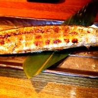 炭焼きの秋刀魚