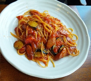 なすのトマトスパゲッティ