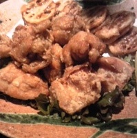 チキンとハスの唐揚げ