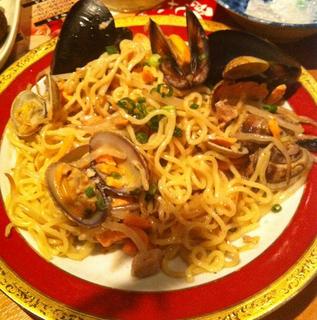 シーフードパスタ