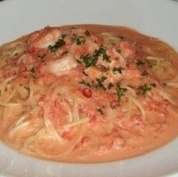 エビトマトクリームスパゲッティ