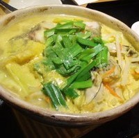 牡蠣とタラのカレー煮込みうどん