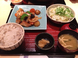 真鱈の黒酢あんかけ定食