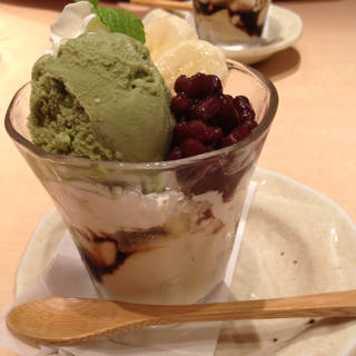 お抹茶豆乳パフェ