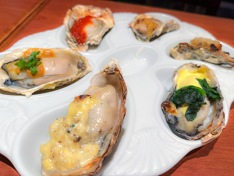 焼き牡蠣5種盛り合わせ