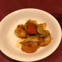 海老と季節野菜の炒め物