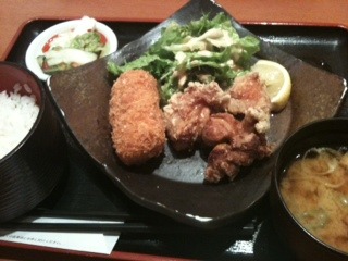 唐揚げとコロッケ