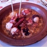 タコを使ったオイルフォンデュ