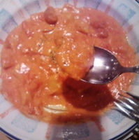 カボチャのニョッキとソーセージ　トマトク…