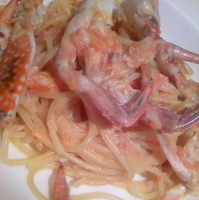 ワタリ蟹のトマトクリームスパゲッティ　グ…