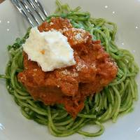 季節のパスタシチリア風海の幸のラグー小松…