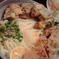 かしわ天ぶっかけうどん