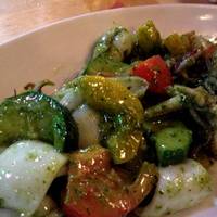 ズッキーニとヤリイカのマリネバジリコ風味