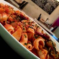 ヤリイカとタケノコのトマトマリネ