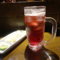 カシス＆ラズベリー酢酎ハイ