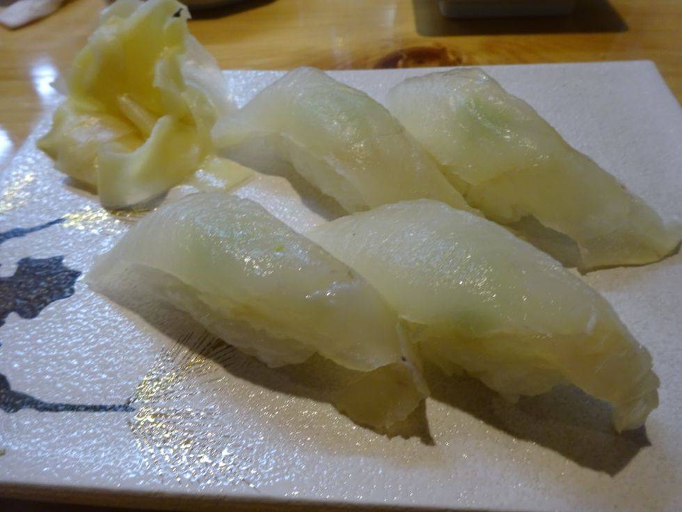 ヒラメの昆布〆寿司