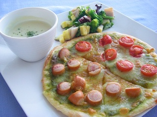 フォカッチャとピザのランチセット