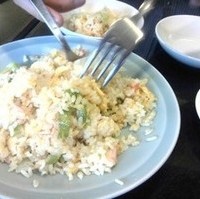 蟹とレタスの焼飯