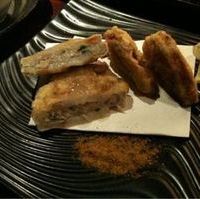 れんこんの鶏つくね挟み揚げ