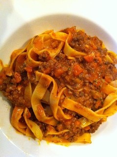 ミートソースパスタ