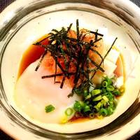 長いものお浸し温玉添え