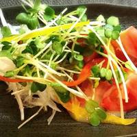 トマトとオニオン酢みそだれ