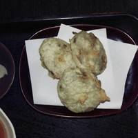 いけまさ亭の１月の定食の堀川牛蒡の天ぷら