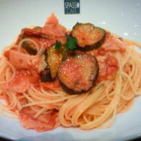 ベーコンとなすのアラビアータ