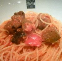 彩り野菜とツナのバジルトマトソース