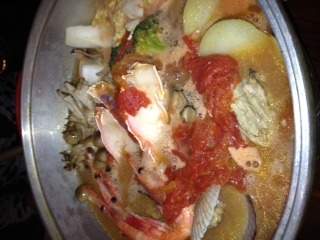 カキの海鮮トマト味噌鍋