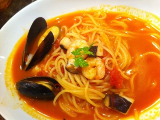オマール貝のスープパスタ