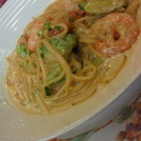 エビとホタテのお醤油クリーム